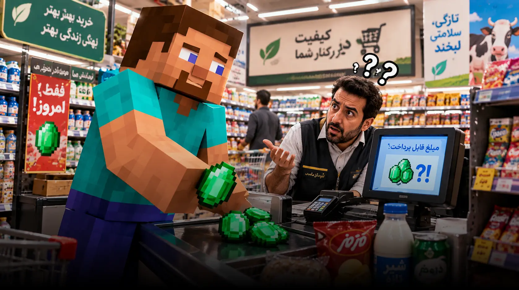 استیو در سوپرمارکت ایران